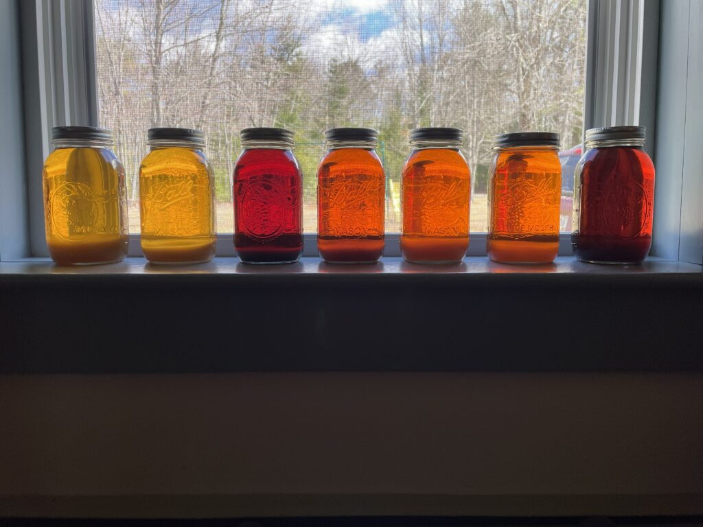 Different maple syrup grades